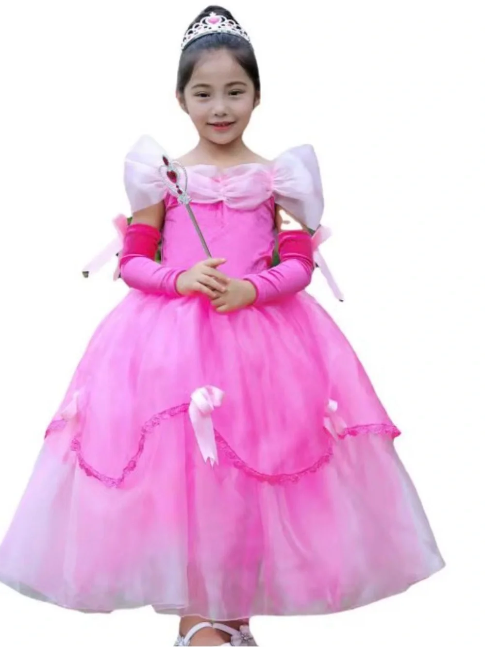 Pink Princess Tulle Ball Gown Kids Costume